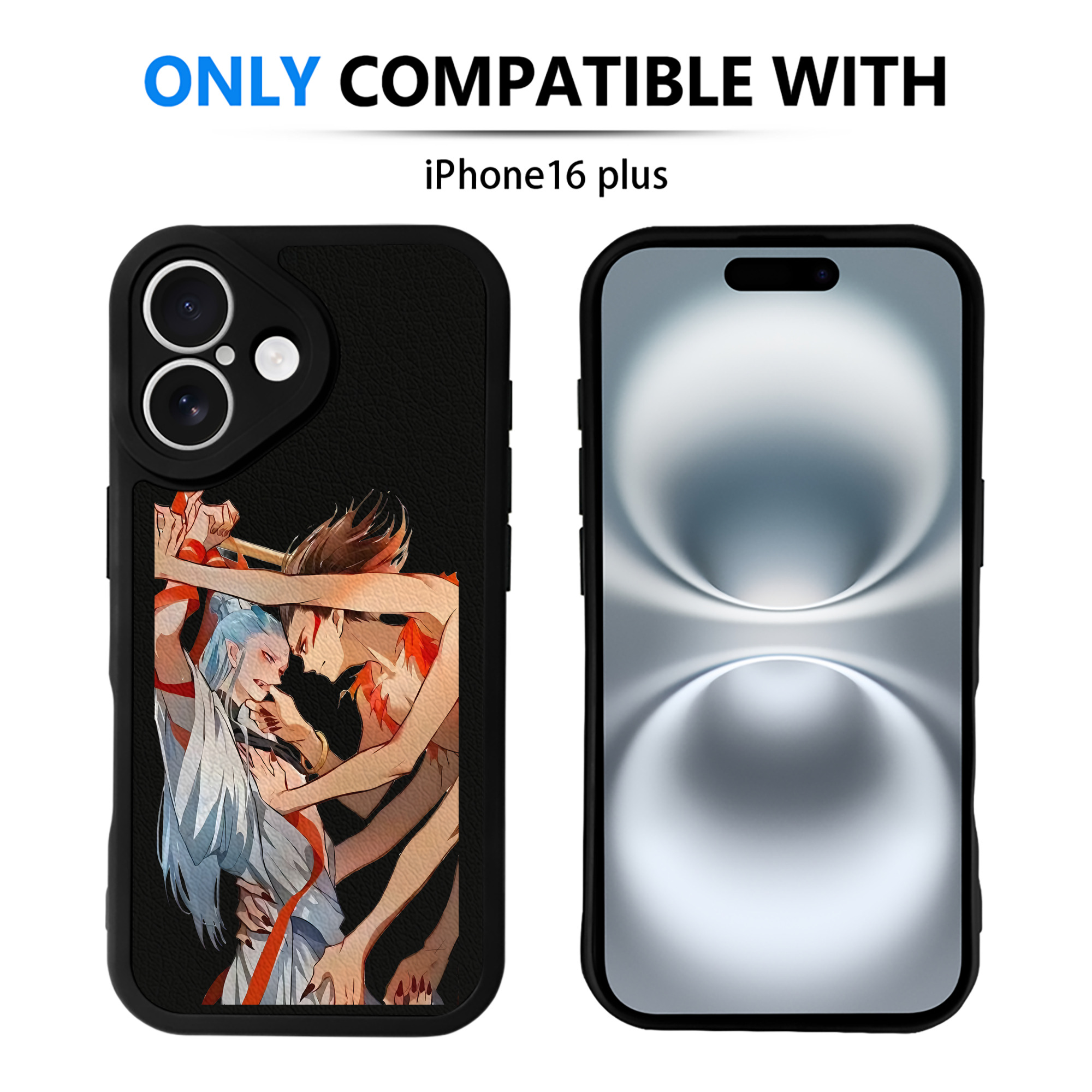 （画像用） Ne Zha 2 ナタ 魔童の大暴れ 【iPhone 16シリーズ対応】シリコンスマホケース（レザー調） 材質：シリコン